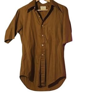 Arrow Kent Collection Brown Button Down Shirt Medium 0144